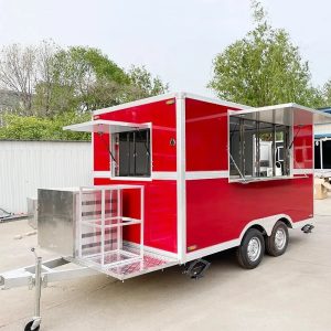 Movable Toilet Trailer Mobile Food Truck for Sale